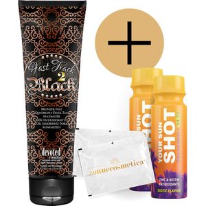 Devoted Creations - Fast Track 2 Black + 2 Your Sun Shots + 2 Verfrissingsdoekjes