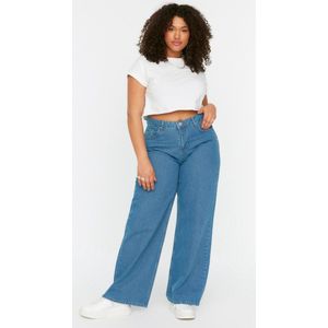 Trendyol Vrouwen Hoge taille Breed been Plus size jeans