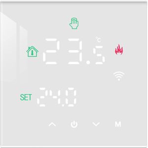 MKSS® Thermostaat voor cv - Draadloos met Wifi - Met App - Wit