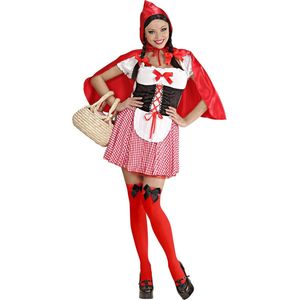 Widmann - Roodkapje Kostuum - Roodkapje Evergreen Kostuum Vrouw - Rood - Small - Carnavalskleding - Verkleedkleding