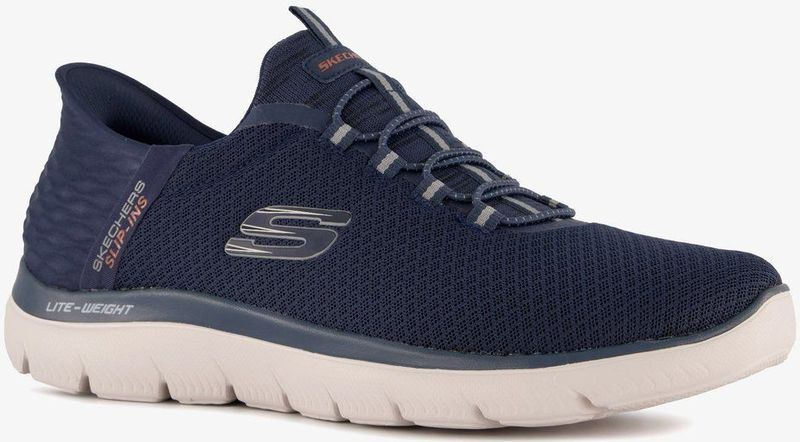 Skechers Slip-ins Wide Fit heren sneakers blauw - Maat 42 - Extra comfort - Memory Foam