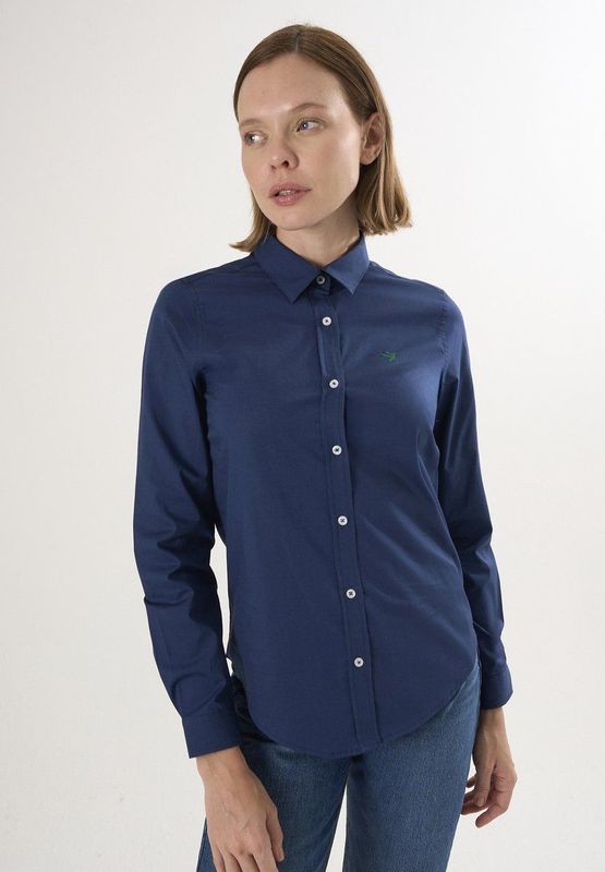 Felix Hardy - Overhemd - Donkerblauw - 97% Katoen - Dames