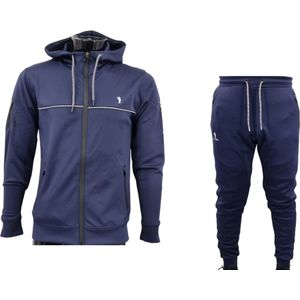 Hitman – Trainingspak Kinderen – Trainingspak Jongens – Joggingpak Jongens - Gymkleding Jongens – Donker Blauw – Maat 152 – 11 tot 12 Jaar oud