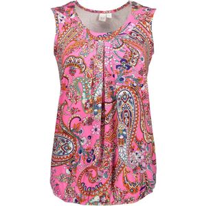 NED Top Dafne Sl Pink Paisley Print Tricot 24s4 X1419 02 401 Pink Dames Maat - XL