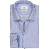 ETERNA 1863 modern fit premium overhemd - 2-ply twill heren overhemd - blauw met wit gestreept - Strijkvrij - Boordmaat: 40