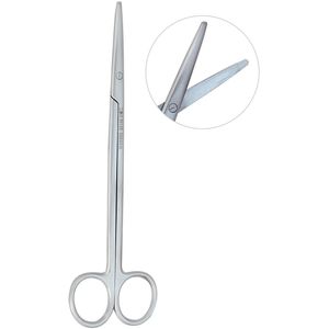 Benelux Surgical Instruments / Metzenbaum prepareerschaar set van 2 gebogen en Recht rvs 18cm stomp stomp