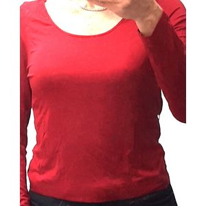 Calvin Klein | Shirt LM Crew neck | Dames | kleur warm rood | L