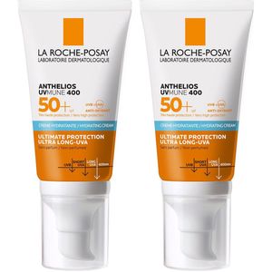 La Roche-Posay Anthelios UVMune 400 - Hydraterende Zonnebrandcrème SPF50+ - Gezicht - Voordeelbundel 2x 50 ml