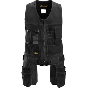 Snickers 4254 Toolvest, Canvas+ - Zwart/Zwart - M