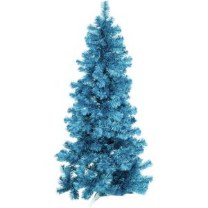 Europalms Kerst - Kerstboom binnen - Kunststof - Kunstkerstboom - Turquoise metallic - 210 cm