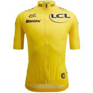 Santini Tour De France Yellow 2025 Korte Mouw Wielertrui Geel XS Man