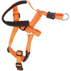 Huisdier Halster - Stop Trekken - Hond Hoofd Halter - Veiligheidsriem - Outdoor Walk - Oranje .