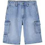 Bermuda - JONEN - Gebleekt Denim - Skatestijl - Multipocket