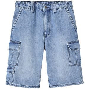 Bermuda - JONEN - Gebleekt Denim - Skatestijl - Multipocket