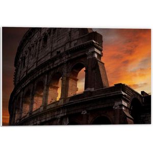 Forex - Colosseum met Zonsondergang in Rome - 60x40cm Foto op Forex