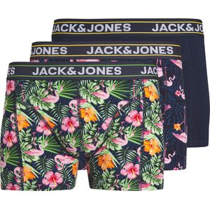 JACK&JONES ADDITIONALS JACPINK FLAMINGO TRUNKS 3 PACK SN Heren Onderbroek - Maat XXL