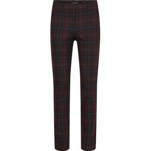 Robell Bella Flanelle Ruit Broek Rood Maat 38