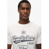 Superdry - Workwear Washed Relaxed T-shirt - Wit - Katoen