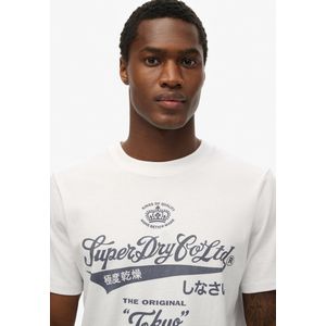 Superdry - Workwear Washed Relaxed T-shirt - Wit - Katoen