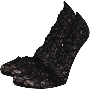 Sarlini - Invisible Sneakersok Dames 2-pack - Zwart kant - MT36/41