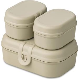Lunchbox Set, Mini, 3 Delig, Organic, Zand Beige - Koziol | Pascal Ready Mini