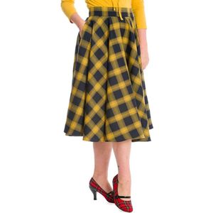 Dancing Days - SWEET CHECK Rok - 2XL - Geel