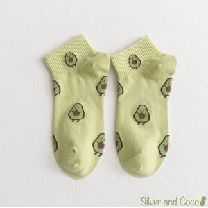 SilverAndCoco® - Avocado Sokken / Gekke Vrolijke Foute Happy Kleding voor Volwassenen / Leuke Grappige Dikke Warme Heren Vrouwen Socks / Verjaardag Sok Outfit Katoen / Mannen Vrouwen Kerst Cadeau / Enkel Sokjes