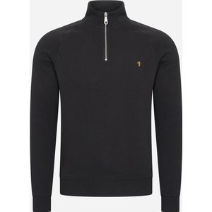 Farah Sweatshirt jim 1/4 zip - black
