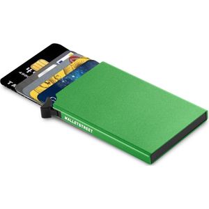 Walletstreet Uitschuifbare Pasjeshouder CB collection-Walletstreet Aluminium Creditcardholder/Creditcardhouder Card Protector Anti-Skim/ RFID Card Protector 7 Pasjes – Groen/Green