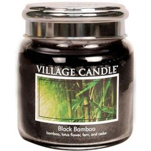 Village Candle Geurkaars - Black Bamboo Ø9,5 x 11 cm Wax Zwart
