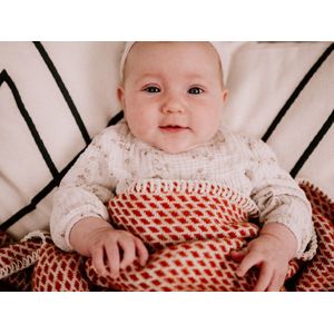Wiegdeken wol - Pure Baby Love - Bee - terracotta