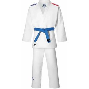 Mizuno Keiko judopak Wit met Rood/Blauwe borduring (Maat: 165)