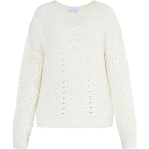 usha - Strickpullover - V-Ausschnitt - Grof Gemaakt - Wit