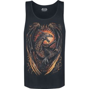 Spiral Dragon Furnace Heren Tanktop - zwart - M