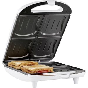 Tristar Tosti-ijzer XL SA-3065 - Geschikt voor 4 Tosti's - Anti-aanbaklaag - Tosti apparaat - Wit