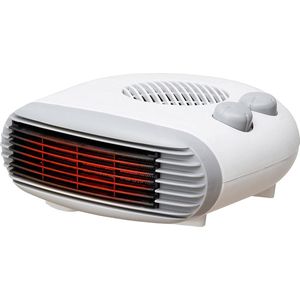 Lux13 Elektrische verwarming, 2000 W, mobiele verwarming, thermoventilator, ventilatorkachel, elektrische radiator, wit, mobiele convector
