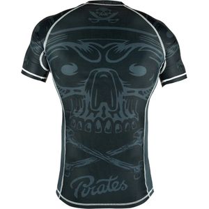 PRIDEorDiE - PIRATE V.2 - Rashguard - Zwart Grijs - XXXL