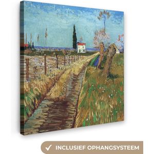 Vincent van Gogh - Pad door een veld met Wilgen - Vincent - Kunst - 20x20 cm - Muurdecoratie