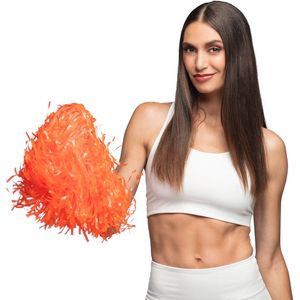 Boland - Pompom oranje (34 cm) Oranje - Volwassenen - Unisex - Cheerleader - Sport