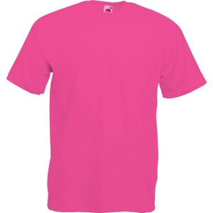 Fruit Of The Loom Heren Valueweight T-shirt met korte mouwen (Fuchsia)