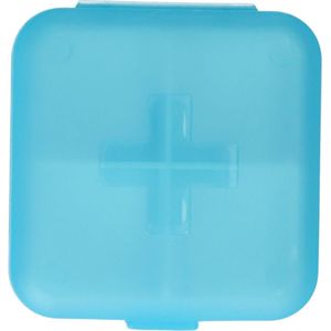 JVDL - Pillendoos Plus - Blauw - 4 Vakken