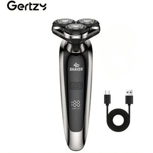 3koppen Gertzy Scheerapparaat - Usb Oplaadbare 4d Body Shaver + Baardtrimmer - Voor een complete en perfecte Lichaamshaar verzorging - Unisex - Kleur: Zilver