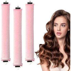 Ibenzoa® Creatieve Haarstyling Set: 3 Krullende Tangen voor Natuurlijke Golven - Roze