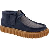 Clarks - Torhill Hi - Leren Enkellaarsjes - Marine - Casual