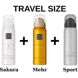 Rituals Combi Set - Travel Shower Gel - Sakura 50 ml - Mehr 50 ml - Sport 50 ml - Doucheschuim - Douchegel