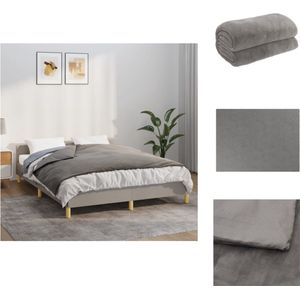 The Living Store Verzwaringsdeken Katoen - 150x200 cm - 7 kg - Grijs