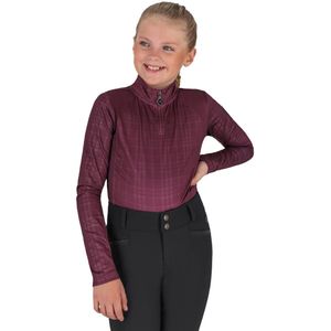 Qhp Sportshirt Zahra Junior Wine Red - 164 | Winterkleding ruiter
