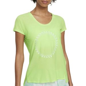 Nike Clash Miler Running Sportshirt - Maat XS - Vrouwen - Groen