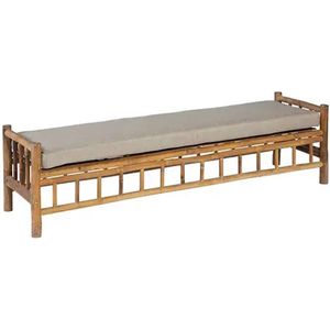 Exotan - Outdoor Tennisbankje - Bamboe - Taupekleurig Kussen