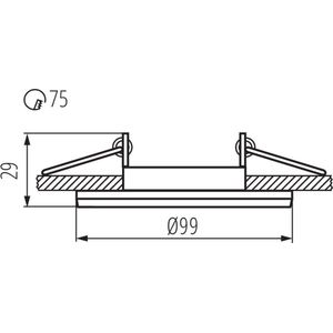 Kanlux S.A. - LED inbouwspot Colie mat wit - Zaagmaat 75mm - verdiept